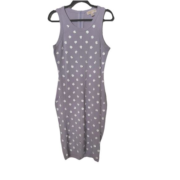 Michael Michael Kors Dress Womens Medium Lilac Sleeveless Sheath Floral Back Zip - Picture 2 of 6